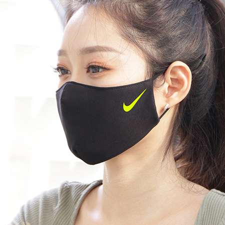 Nike ナイキ風 マスク コールドマスク 黒 おしゃれ 男女兼用 ブランド 大人 フェイスマスク 春夏洗える ほこり防止 保温マスク